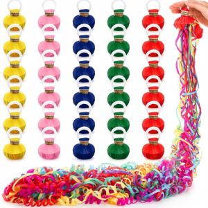 10 Chiếc Tay Ném Confetti Streamers Giấy Nứt Cho Đám Cưới Sinh Nhật Giáng Sinh-Ruy Băng Kéo Tua Rua Dự Tiệc