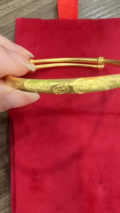 POH HENG Jewellery 24K Auspicious Baby Bangle in Yellow Gold [Price By Weight]