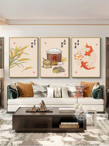 New Chinese Style Decorative Painting Five Grains Abundance Living Room Restaurant Sofa Background Wall Art Fruit Vegetable Pattern