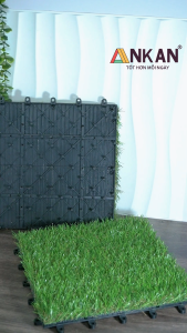 Vỉ Cỏ Nhân Tạo ANKAN Xuất Khẩu Nhật Bản – Lót Ban Công Sân Vườn Kết Hợp Vỉ Gỗ Lót Sàn