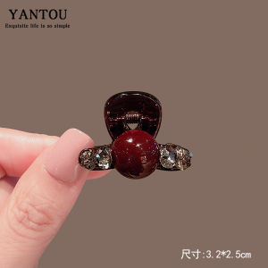 Elegant Pearl Hair Clip Womens New Year Style Side Bangs Small Grab Clip Stylish Versatile Hair Accessories Fresh Outburst