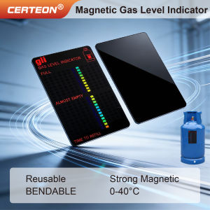 Reusable Magnetic Propane Tank Level Indicator LPG Butane Gas Sensor Temperature Sticker BBQ Grill RV Monitor Gauge
