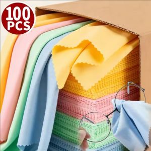 50/100pcs Microfiber Eye Glasses Cleaning Cloth / Square Sunglasses Camera Phone Lens Wipes Cloth