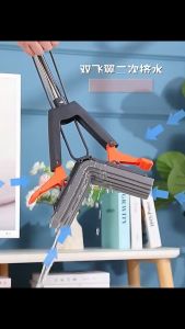 Chổi Lau Nhà Kèm 2 Đầu Chổi Xốp Dày 38cm Thấm Hút Nước Và Bụi Bẩn Siêu Sạch Chổi Lau Sàn Nhà Gập Tay N144