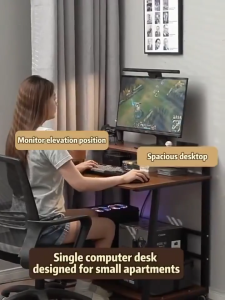 CXone-Rolling Desk with Monitor StandRolling Computer Desk for Student Writing Table for Small Space