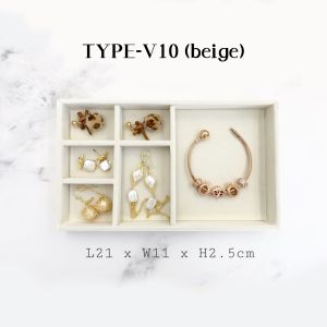 Jewelry tray handmade organizer beige