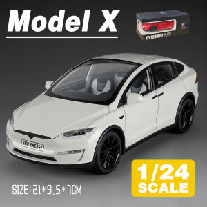 LEO 1:24 Tesla Model X Diecast Model Car Alloy Cars Toys Collection Gift For Kids Boy Girl