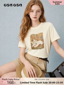 OSA | Vintage Cartoon Dog Print Pima Cotton T Shirt