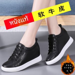 รองเท้าแตะหนังแท้ส้นหนาสำหรับผู้หญิง สไตล์ลำลอง ระบายอากาศได้ดี ทรงหัวมน ฤดูใบไม้ผลิ 2023 รองเท้าแตะผู้หญิงส้นสูงด้านใน