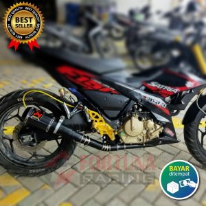 Knalpot Kenalpot racing Akrapovic Lorenzo Dopp for Satria Fu