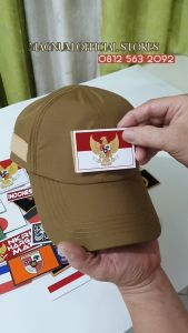 Topi Garuda Pancasila Tactical PDL Army Bonus Free 3 Emblem Patch Prepet Perekat Velkro