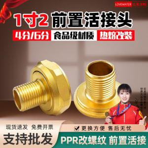 Pre-Filter 1.2 Inch Brass Copper Tapered Adapter for Water Pipe Heat Fusion Accessories Six Points External Tooth PP
