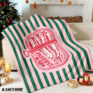 Beast Kingdom | Sardine Can Winter Summer Flannel Blanket Throw Fleece Soft Fuzzy Plush Cozy Fleece Blankets for Sofa Ideal Gifts