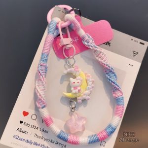 ZHENGEGE | Cute Cartoon Pendant Durable Colorful Wristband Keychain Strap Short