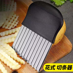 Dao Khoai Tây Răng Sói Thép Không Gỉ Dao Gợn Sóng Khoai Tây Cắt Gợn Sóng Dao Cắt Rau Thần Thánh Gia Dụng Nhà Bếp Dao Cắt Sợi Hoa Văn