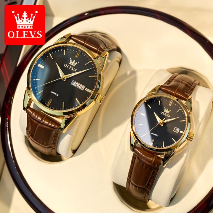 OLEVS couple watch love couples watches women men clock waterproof business  quartz Wrist watches top brand luxury fashion watch saat