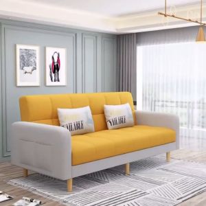 Wenweng Modern Simple Folding Dual-use Disposable Technology Fabric Sofa Double Small Family Living Room Rental Room Sofa Bed 9SH6