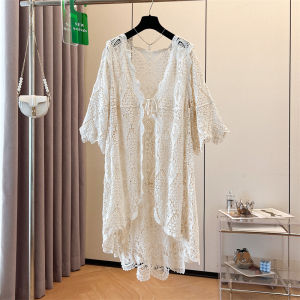AIYITI | Summer Lightweight Ethnic Lace Knit Blouse for Plus Size Women