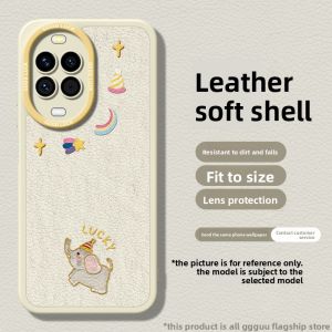 GGUU | Gold Edged Lucky Elephant Huawei Nova14 Pro Soft Silicone Skin Case Female Version Vitality Edition Full Cover Leather Protection