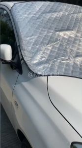 ผ้าคลุมกระจกหน้ารถยนต์ ผ้าคลุมกระจกรถยนต์ ผ้าคลุมรถกันความร้อน ผ้าบังแดดหน้ารถ สะท้อนแสงแดด กัน UV คุณภาพดี เกรดพรีเมี่ยม แบบฟอยด์ สะท้อนความร้อน ขนาดใหญ่พิเศษ (111x147 ซม.) ผ้าคลุมกระจกหน้ารถ ผ้าบังแดดสำหรับรถยนต์ทุกขนาดบังแดดรถยนต์