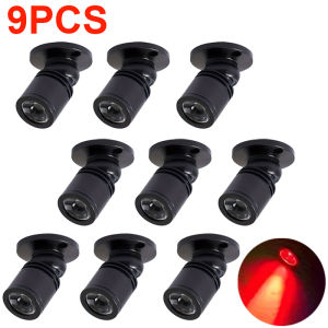 Red Mini LED Spotlight 3W USB 5V Rotatable Surface Mounted Accent LightSci-Fi Atmosphere LightingGaming Room Bedroom Cabinet