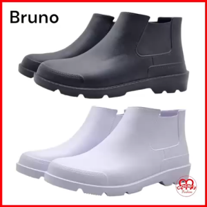 Duralite Bruno Mens Lightweight and Waterproof Hi-cut Round-Toe non-slip rubber shoes