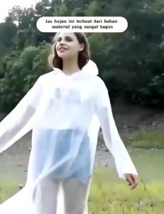 Jas Hujan Eva Polos Warna Model Dewasa Wanita Pria Fashion Tebal Polos