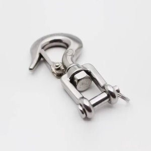 Heavy-Duty 304 Swivel Eye Hook - Latch-Included Rigging Accessory for Lifting Applications
