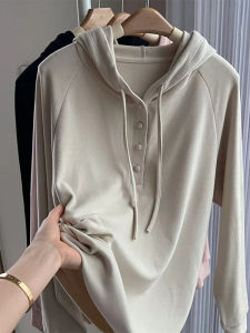 Womens Hoodie Sweatshirt Spring New Korean Style Small Size Versatile Fashionable Drawstring Outerwear Sun Protection Top
