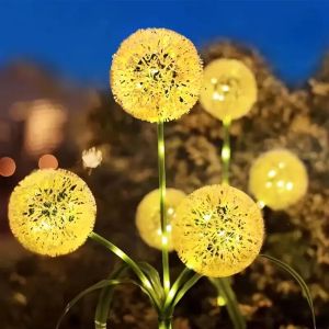 Solar 3-Head Dandelion LED Lawn Lights: Outdoor Ideal Landscape Lighting