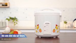 Nồi cơm điện nắp gài Sharp KS-183TJV-CH 1.8L hàng chính hãng 100% trưng bày mới 98-99% phù hợp từ 4 đến 6 người ăn -Bảo hành 12 tháng