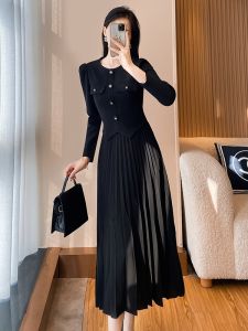 SUYE | Black Elegant Slimming Commuter Dress