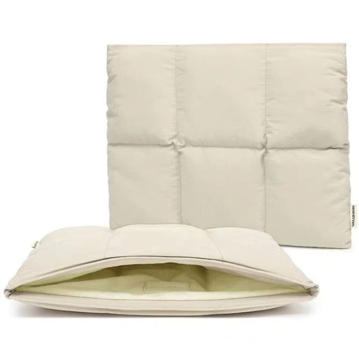 Comfyable Puffy Laptop Sleeve 13-14 Zoll - Gepolsterte PU Leder Hülle Für MacBook Air & Pro