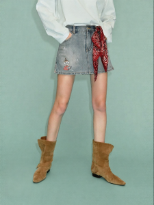 MO&Co. | Cartoon Print Denim Shorts