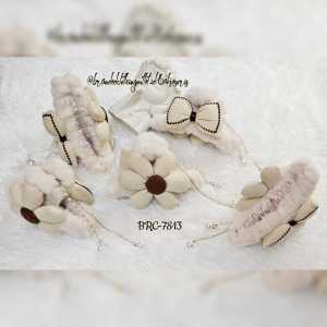 JEPIT RAMBUT PITA KOMBINASI BUNGA IMPORT PREMIUM 12CM / JEPIT RAMBUT KOREAN STYLE MEWAH / JEDAI PITA BULU MUTIARA JURAI ELEGAN / SPONS HAIRCLAW NEW STYLE VINTAGE / BRC7813
