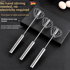 HUAZINIAO | Press Type Stainless Steel Manual Semi-Auto Egg Beater