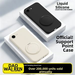 DAOWAIREN | Liquid Silicone Protective Case with Rotating Stand for iPhone SE2 16E 17E