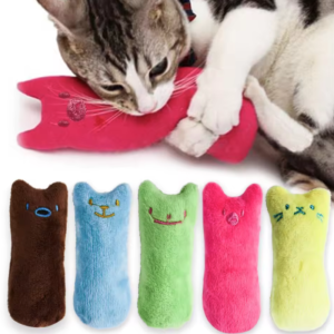 Funny Interactive Plush Cat Toy Claws Thumb Bite Cat mint Pet Kitten Chewing Vocal Toy Teeth Grinding Catnip Toys For Cats