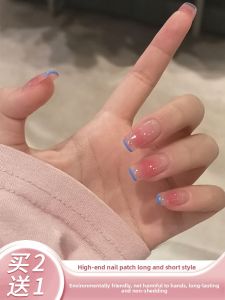 MONLEYTA | Handmade Nail Art Stickers Autumn Winter New Arrival Medium Long Design Premium Feel Nail Tips False Nails Manicure Accessories