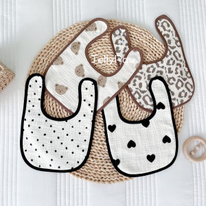 Pure Cotton U-Shaped Baby Bib 6 Layers Newborn Saliva Towel Infant Anti-Spillage Feeding Apron Child Eating Apron Baby Supplies