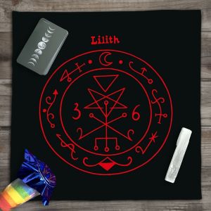 VIKAMA Tarot Tablecloth Pentagram Lotus Sun Moon Magic Runes Astrology Altar Cloth Witchcraft Divination Spiritual Decoration