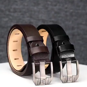 Men Belt Classic Style Metal Buckle Leather Belt Men Retro Casual Belt Mens Fashion