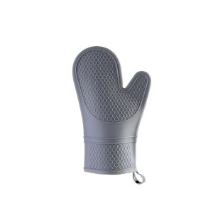 Heat Resistant Silicone Oven Mitts Set with Soft Cotton Lining Long Flexible Thick Silicone Oven Gloves Kitchen Mitt