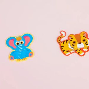 GUK Puzzle Jigsaw Wooden Puzzle Jigsaw Kayu Anak Karakter Hewan dan Kendaraan Lucu Puzzle Wooden COD