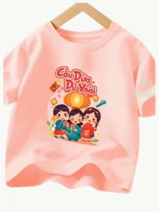 Áo thun tết cho bé hình cầu đủ dừa xoài cho bé từ 6kg-30kg.AT41