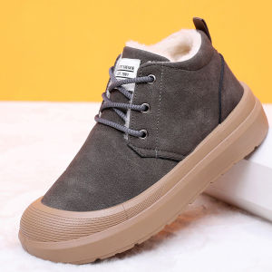 Mens cotton shoes for winter 2025 outdoor leisure all-match anti-cold and warm anti-slip and wear-resistant sole free shipping