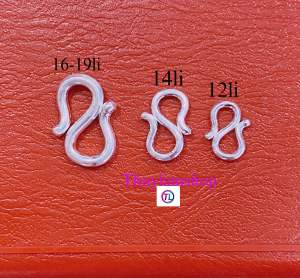 Charm khoá chữ S đúc đặc bạc S925 size đại bền đẹp làm khoá vòng vĩnh viễn bảo hành