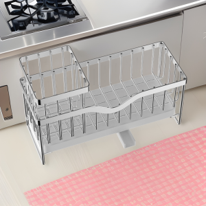 Multifunctional Sink Drainer and Organizer Dish Rack