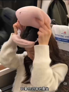 2 in 1 Portable Eye Mask Pillow for Travel Office and Airplane Use Cooling and Ergonomic Design for Sleeping Comfort