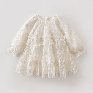 Marc&Janie | Fresh Floral Embroidered Tulle Girls Dress